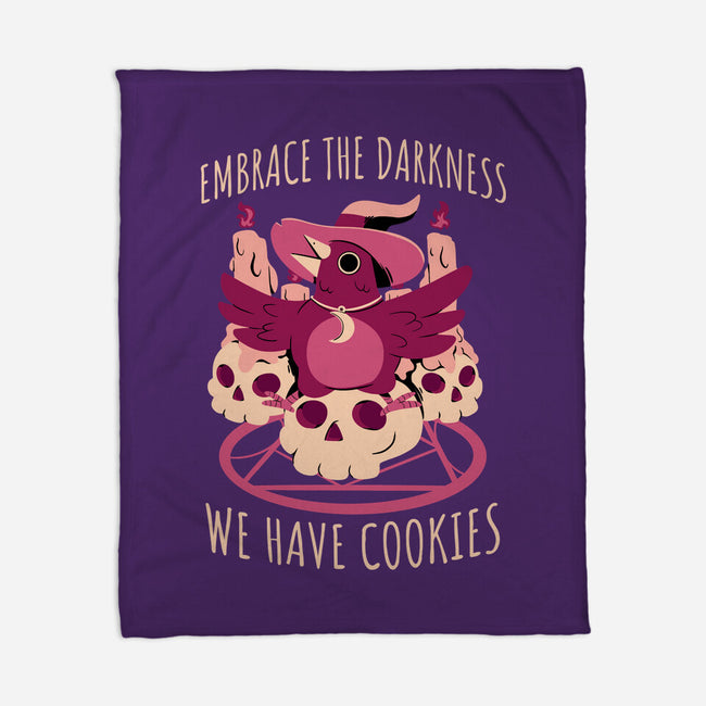 Embrace The Darkness-None-Fleece-Blanket-FunkVampire