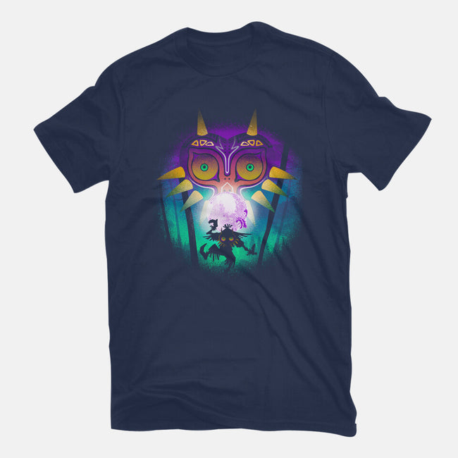 The Moon And The Mask-Womens-Fitted-Tee-Donnie