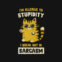 Allergic To Stupidity-Mens-Long Sleeved-Tee-kg07