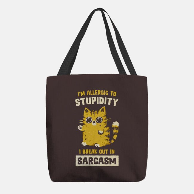 Allergic To Stupidity-None-Basic Tote-Bag-kg07