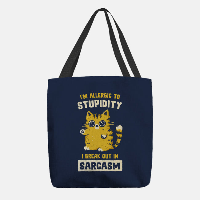 Allergic To Stupidity-None-Basic Tote-Bag-kg07