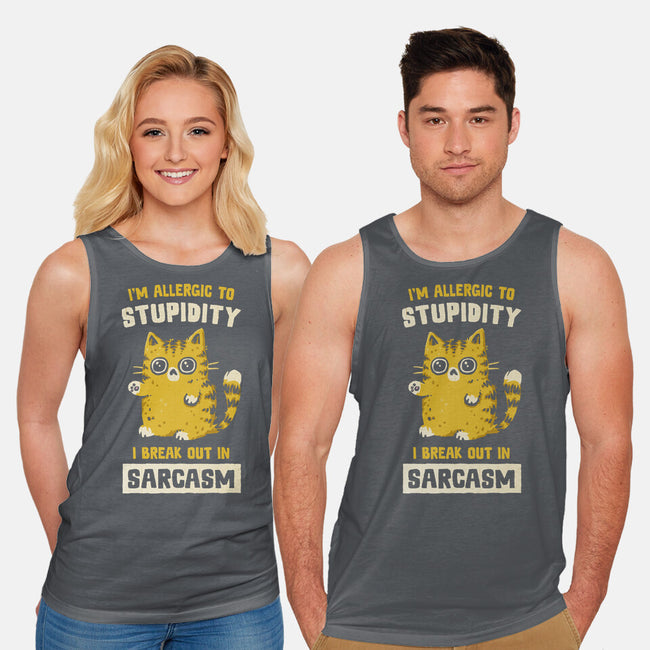 Allergic To Stupidity-Unisex-Basic-Tank-kg07