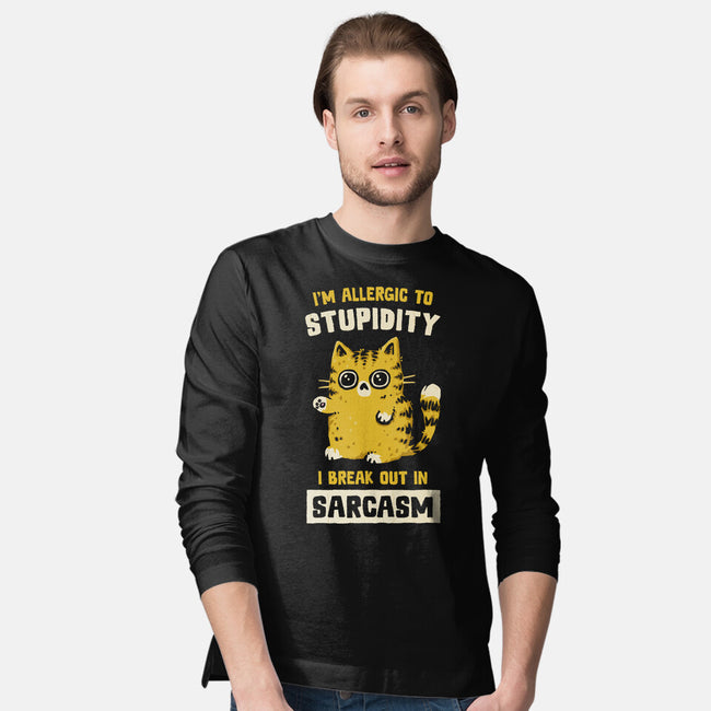 Allergic To Stupidity-Mens-Long Sleeved-Tee-kg07