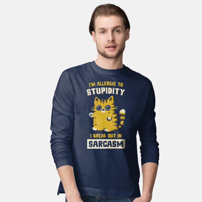 Allergic To Stupidity-Mens-Long Sleeved-Tee-kg07