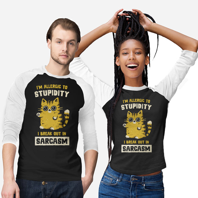 Allergic To Stupidity-Unisex-Baseball-Tee-kg07