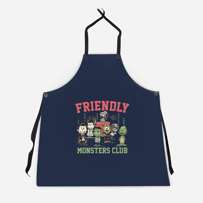 Friendly Monsters Club-Unisex-Kitchen-Apron-momma_gorilla