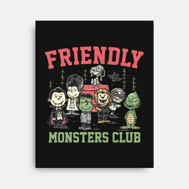 Friendly Monsters Club-None-Stretched-Canvas-momma_gorilla