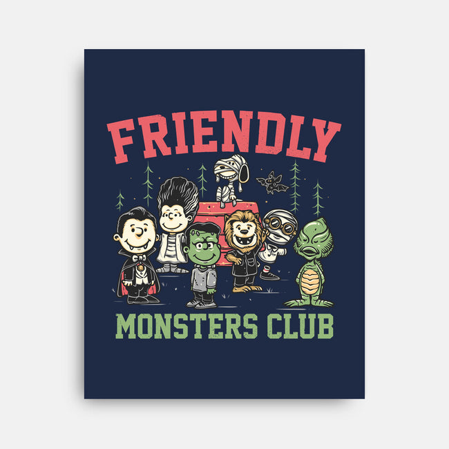 Friendly Monsters Club-None-Stretched-Canvas-momma_gorilla