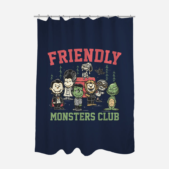 Friendly Monsters Club-None-Polyester-Shower Curtain-momma_gorilla