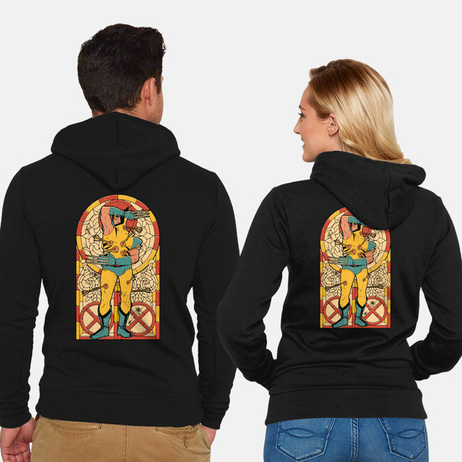 Blessed Beast-Unisex-Zip-Up-Sweatshirt-Hafaell