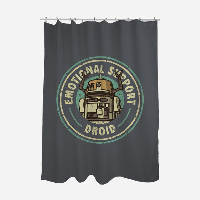 Emotional Support Droid-None-Polyester-Shower Curtain-retrodivision