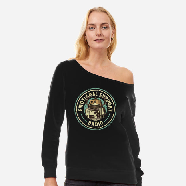 Emotional Support Droid-Womens-Off Shoulder-Sweatshirt-retrodivision