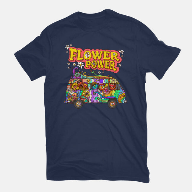 Flower Power Bus-Mens-Basic-Tee-drbutler