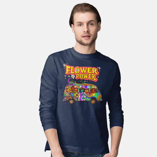 Flower Power Bus-Mens-Long Sleeved-Tee-drbutler