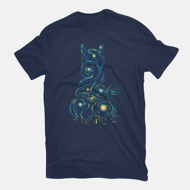 Rooftop Cat-Mens-Heavyweight-Tee-sebasebi