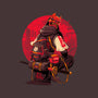 Red Kitsune Samurai-None-Fleece-Blanket-Bruno Mota