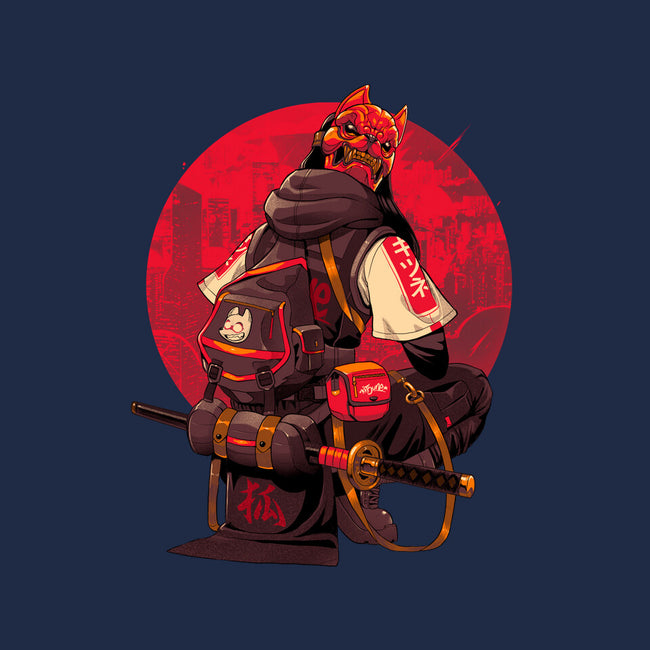 Red Kitsune Samurai-Mens-Heavyweight-Tee-Bruno Mota