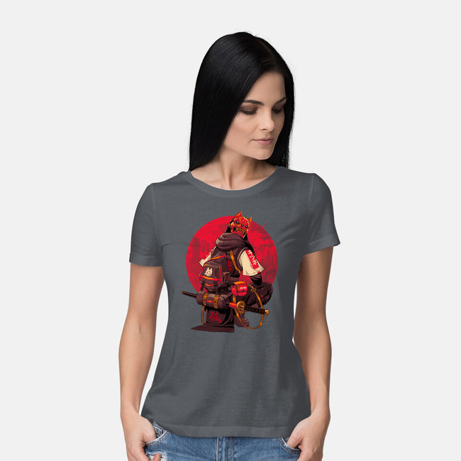 Red Kitsune Samurai-Womens-Basic-Tee-Bruno Mota