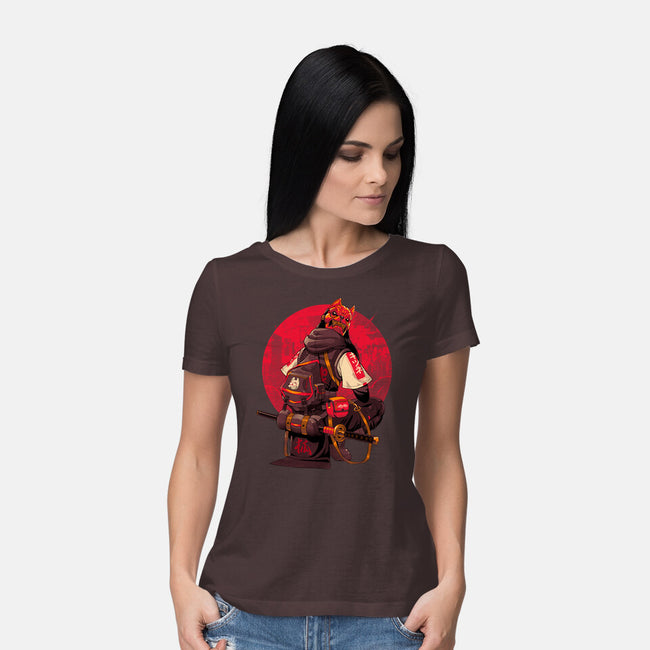 Red Kitsune Samurai-Womens-Basic-Tee-Bruno Mota