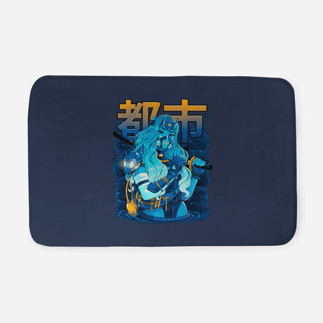 Water Urban Samurai-None-Memory Foam-Bath Mat-Bruno Mota