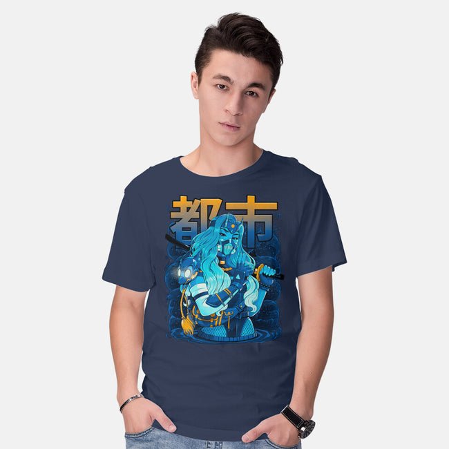 Water Urban Samurai-Mens-Basic-Tee-Bruno Mota