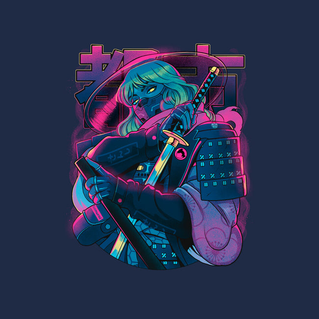 Cyber Neon Samurai-None-Adjustable Tote-Bag-Bruno Mota