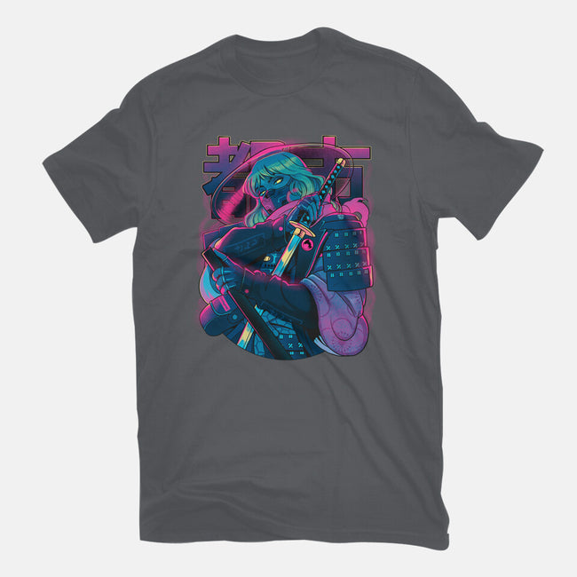 Cyber Neon Samurai-Mens-Premium-Tee-Bruno Mota