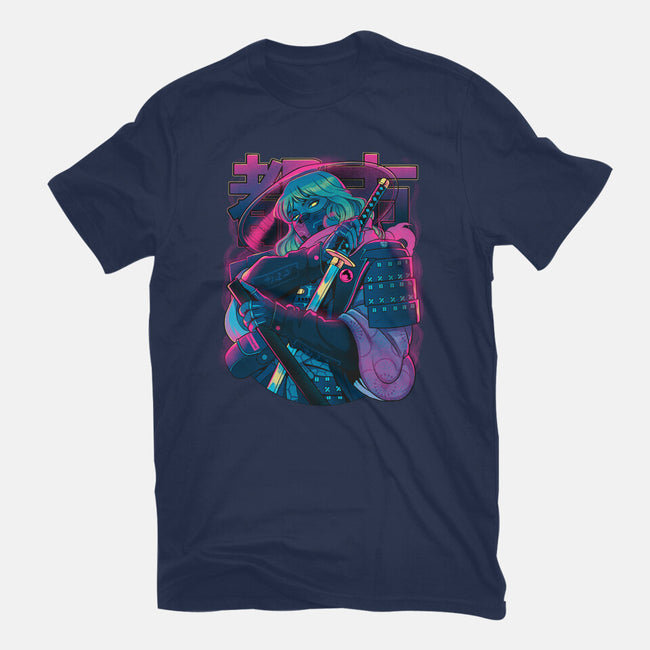 Cyber Neon Samurai-Unisex-Basic-Tee-Bruno Mota