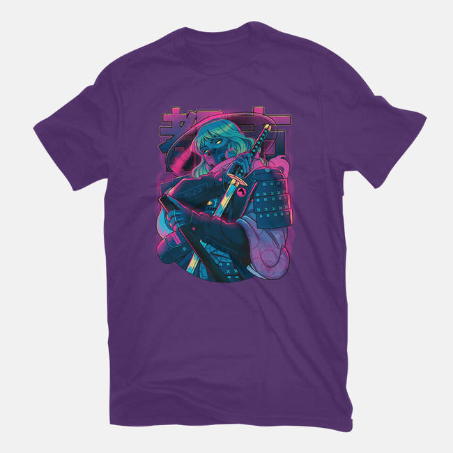 Cyber Neon Samurai-Mens-Premium-Tee-Bruno Mota