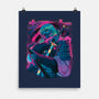 Cyber Neon Samurai-None-Matte-Poster-Bruno Mota