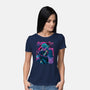 Cyber Neon Samurai-Womens-Basic-Tee-Bruno Mota