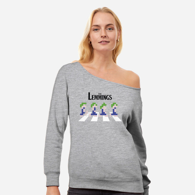 Lemmings Road-Womens-Off Shoulder-Sweatshirt-Olipop