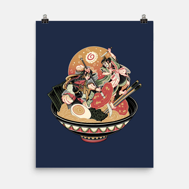 Noodle Fight-None-Matte-Poster-momma_gorilla