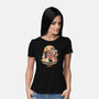 Noodle Fight-Womens-Basic-Tee-momma_gorilla