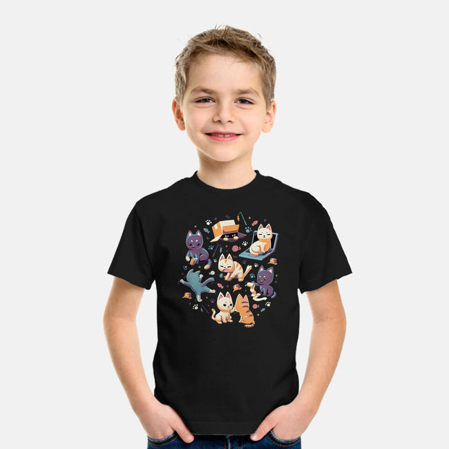 Naughty Cats-Youth-Basic-Tee-Geekydog