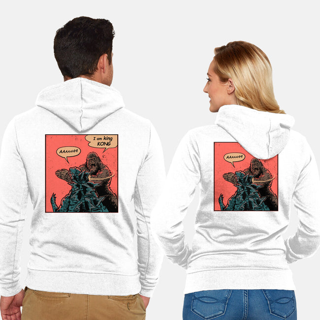 King Of Skull Island-Unisex-Zip-Up-Sweatshirt-Gleydson Barboza