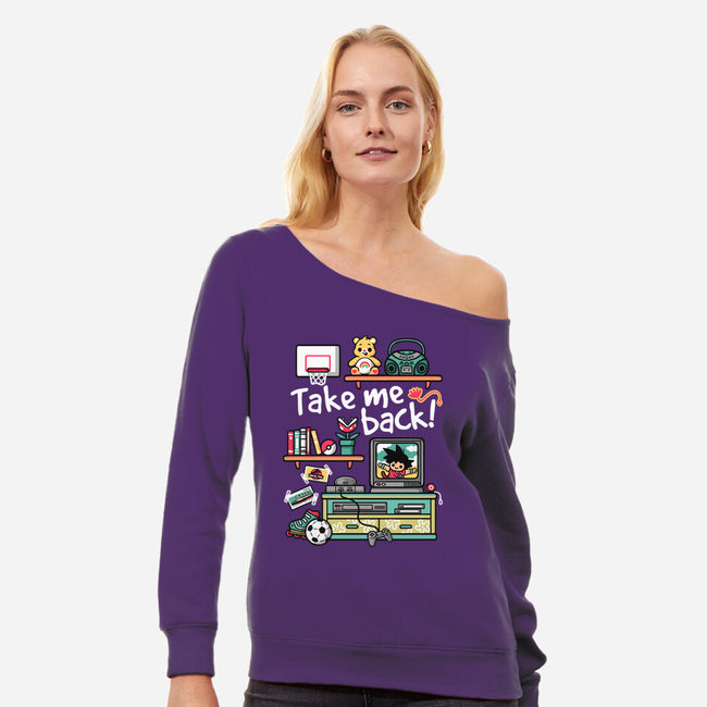 Take Me Back To My Childhood Days-Womens-Off Shoulder-Sweatshirt-NemiMakeit