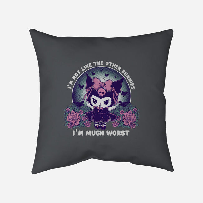 Worst Bunny-None-Removable Cover-Throw Pillow-rmatix