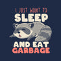 I Just Want To Sleep And Eat Garbage-None-Memory Foam-Bath Mat-koalastudio