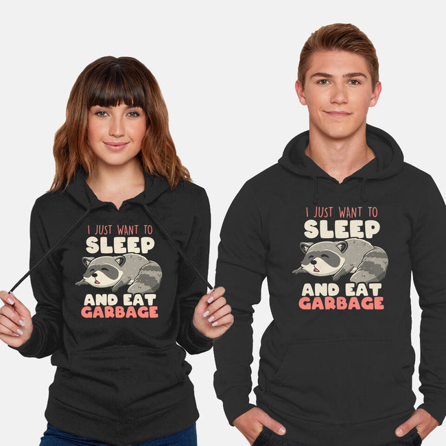 I Just Want To Sleep And Eat Garbage-Unisex-Pullover-Sweatshirt-koalastudio