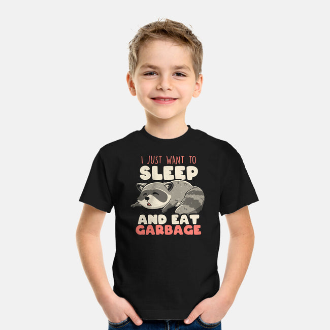 I Just Want To Sleep And Eat Garbage-Youth-Basic-Tee-koalastudio