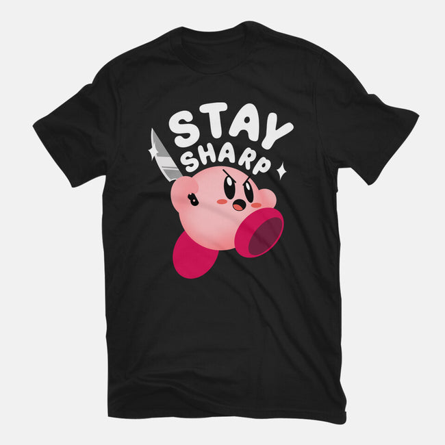 Kirby Stay Sharp-Womens-Fitted-Tee-Tri haryadi