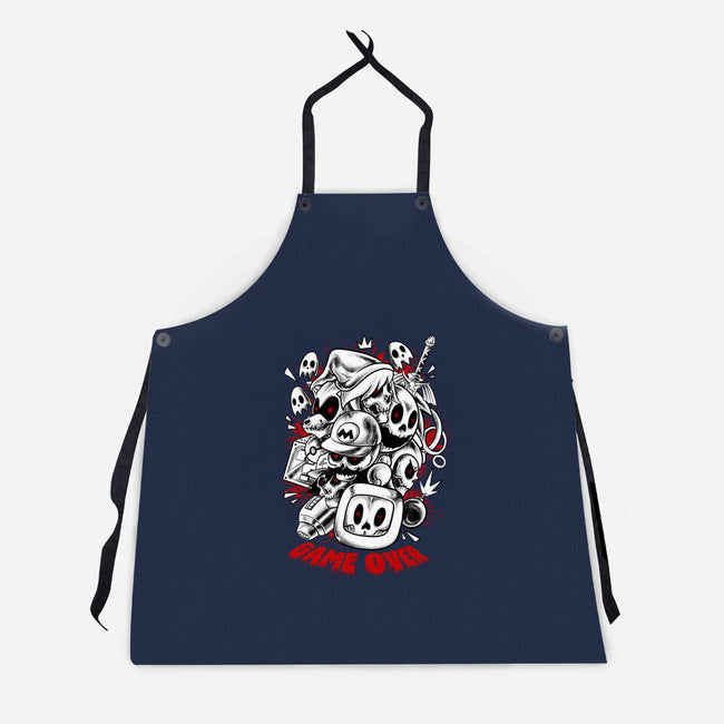 Sorry Game Over-Unisex-Kitchen-Apron-spoilerinc