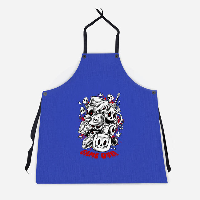 Sorry Game Over-Unisex-Kitchen-Apron-spoilerinc