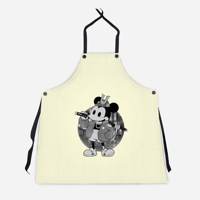 Cyber Samurai Mouse-Unisex-Kitchen-Apron-Bruno Mota