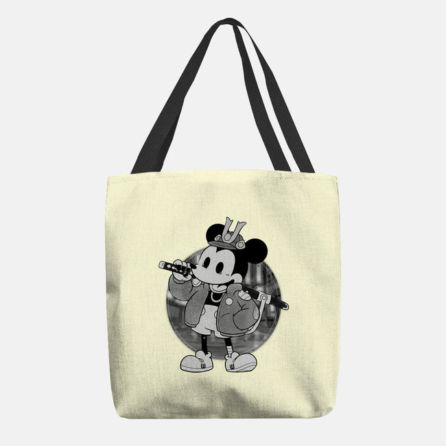 Cyber Samurai Mouse-None-Basic Tote-Bag-Bruno Mota