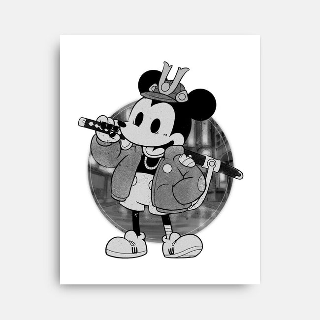 Cyber Samurai Mouse-None-Stretched-Canvas-Bruno Mota