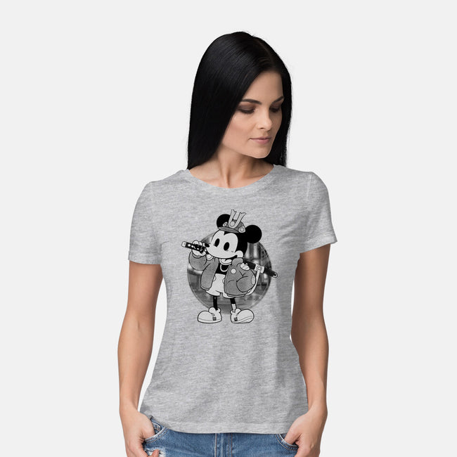 Cyber Samurai Mouse-Womens-Basic-Tee-Bruno Mota