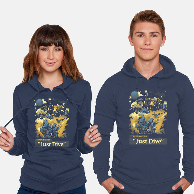 Training Tip Just Dive-Unisex-Pullover-Sweatshirt-Heyra Vieira