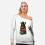 Time Spent With Books And Cats-Womens-Off Shoulder-Sweatshirt-erion_designs